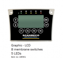Scanreco 5-LED-Funkfernbedienungsdisplay - LCD + 8 Membrantasten PN: 48561