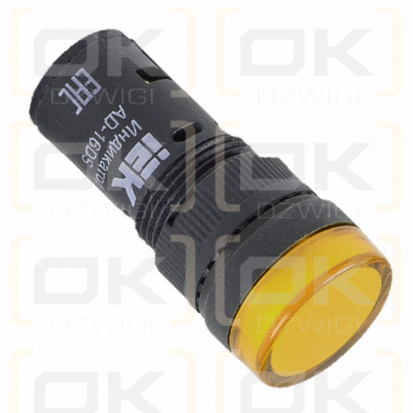 Lampka kontrolna żółta LED 24V; 16mm