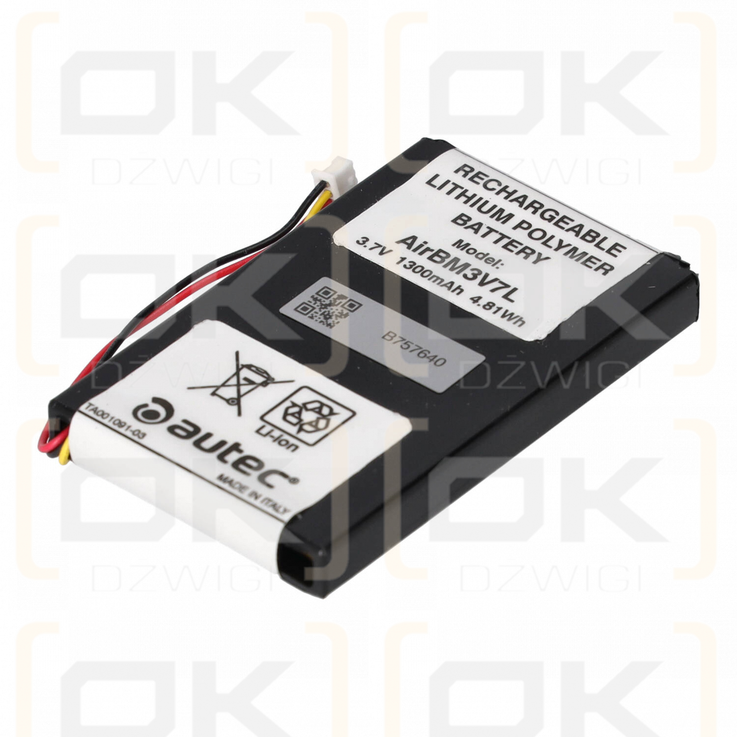 Batteria Vhbw Per Radiocomando Autec AIRBM3V7L E BH3V7L – 1200mAh, 3.7V, Li-Poly, Sicura E Duratura