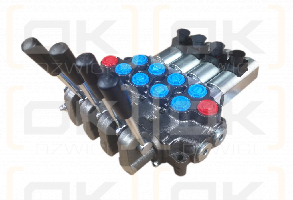 Rozdzielacz hydrauliczny (50 l/m) 4 sekc. ster. ręczno-elektryczne 12 VDC