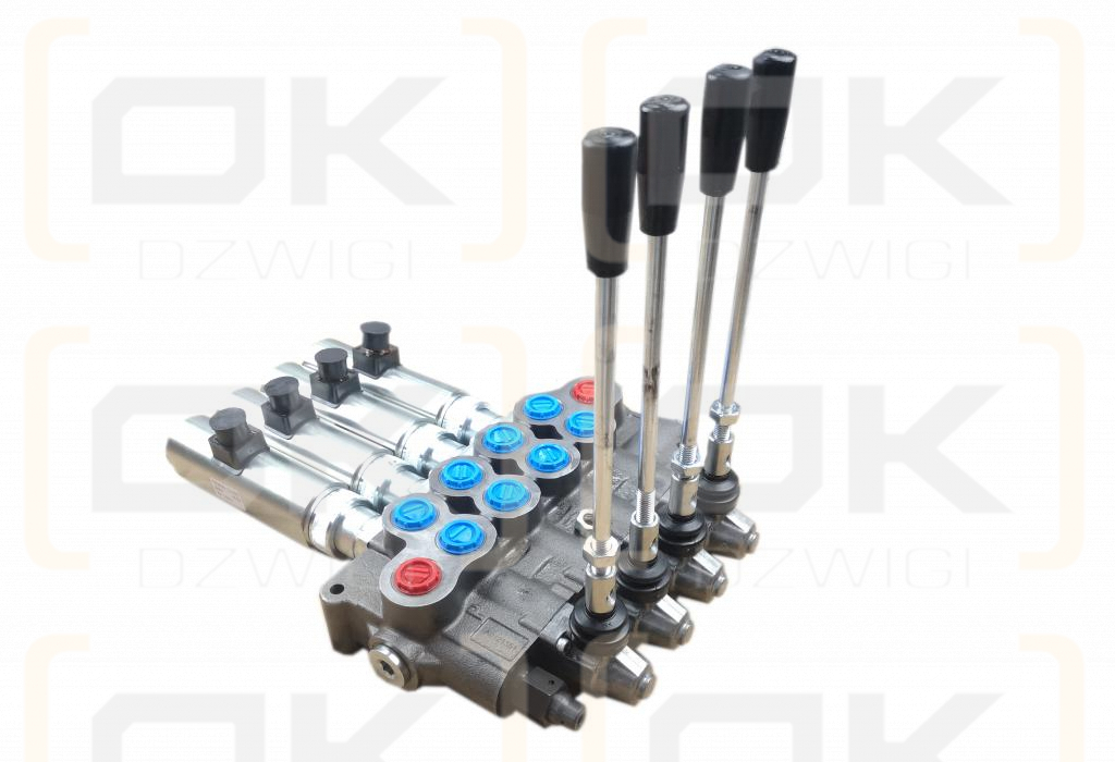 Rozdzielacz hydrauliczny (70 l/m) 4 sekc. ster. ręczno-elektryczne 12 VDC
