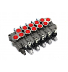 Rozdzielacz sterowany ręcznie 5 sekcyjny 80l/min.