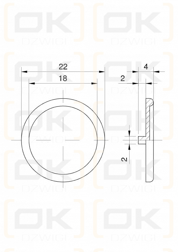 Membrana zaworu 0-104/087 E do głowicy AP 0-100/G07/P fi 24mm Opryskiwacz ( sprzedawane po 100 )