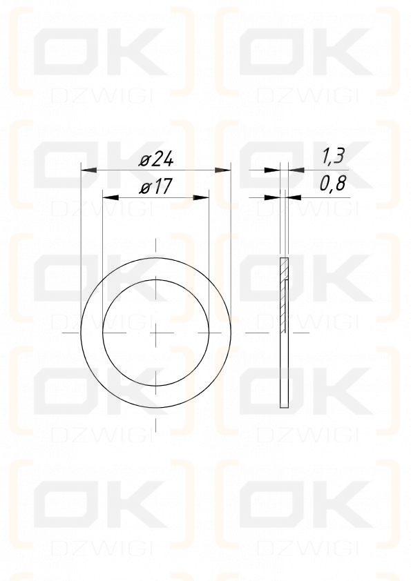 Membrana zaworu 0-104/08 do głowicy AP 0-100/09/G/3 fi 24mm Opryskiwacz ( sprzedawane po 100 )