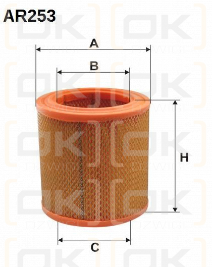 Filtr powietrza WA20-151 AR 253 Filtron (zam WA20-151)