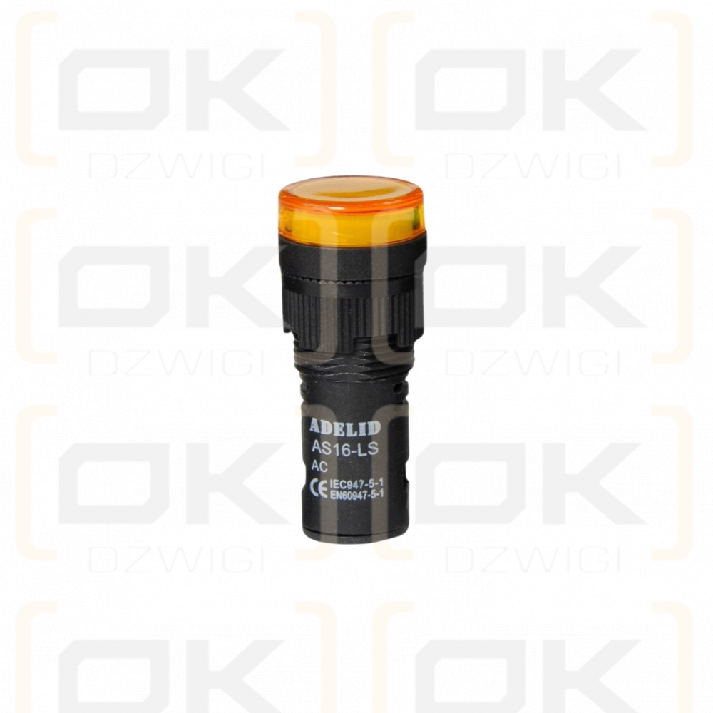 Luz indicadora LED amarilla 24V; 16mm