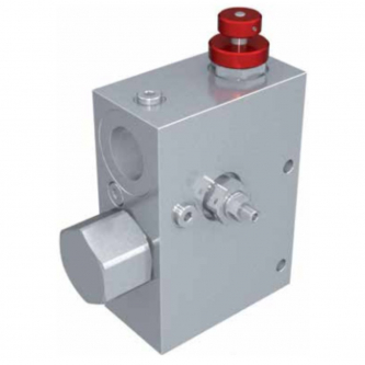 HBS 230 bar three-way regulating valve - G1" Aluminum (with relief valve)