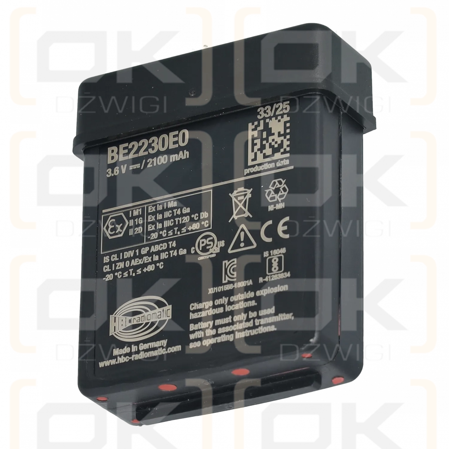 Bateria HBC Radiomatic 3,6VDC EX-przeciwwybuchowe