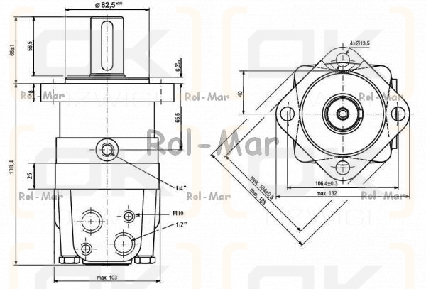 Silnik hydrauliczny orbitalny BM3125/BMS125