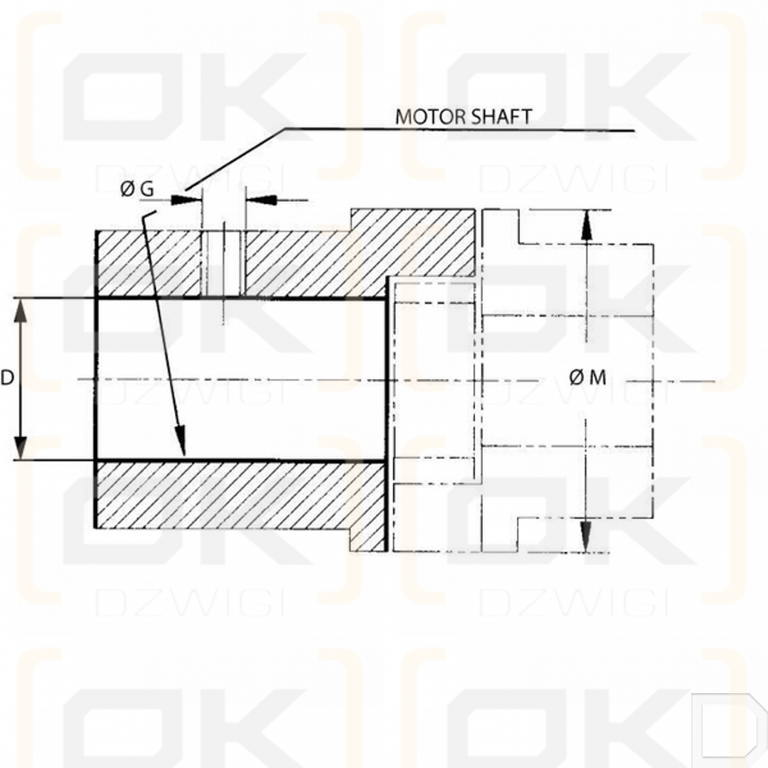 Вал полумуфты мотора 48x110 - ege 5
