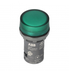 Grüne LED-Kontrollleuchte; 22mm; 24V; eben