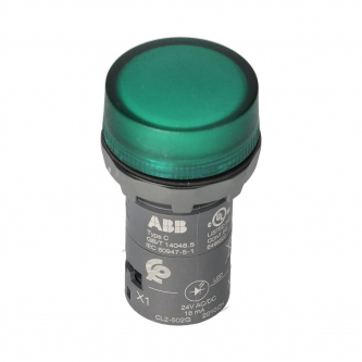 Grüne LED-Kontrollleuchte; 22mm; 24V; eben