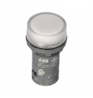 Weiße LED-Kontrollleuchte; 22mm; 24V; eben