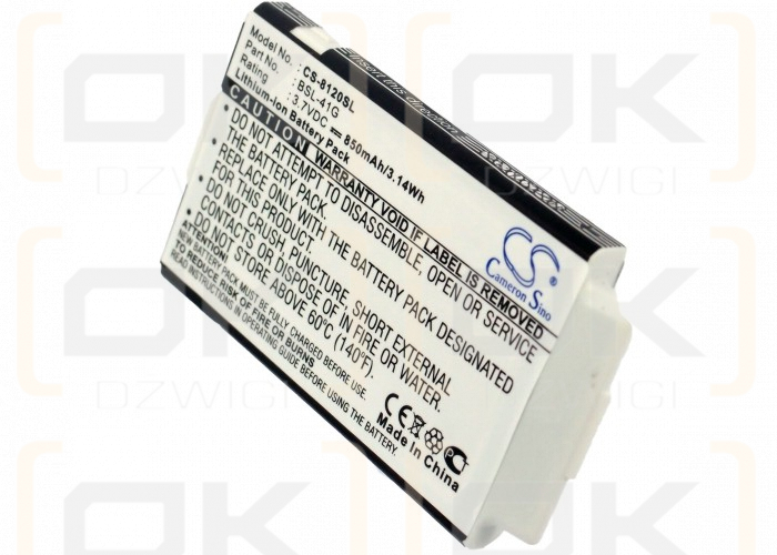 Bateria zamienna do LG U8330 / BSL-41G 850 mAh Li-ion 3.7 V (Cameron Sino)
