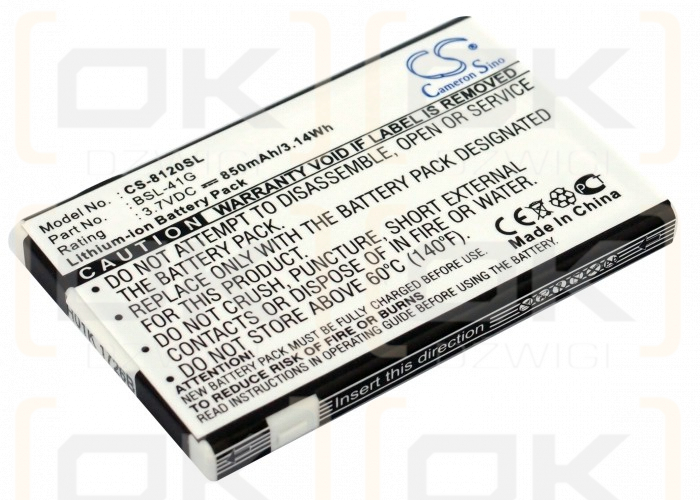 Bateria zamienna do LG U8330 / BSL-41G 850 mAh Li-ion 3.7 V (Cameron Sino)