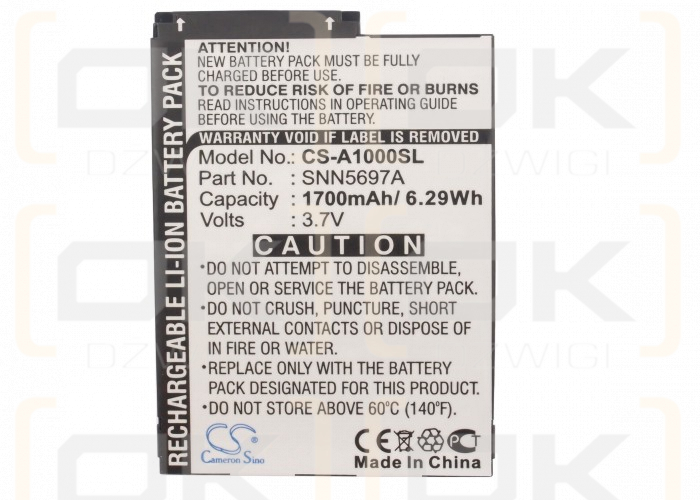 Motorola M1000 / SNN5697A 1700 mAh Li-ion 3.7 V (Cameron Sino)