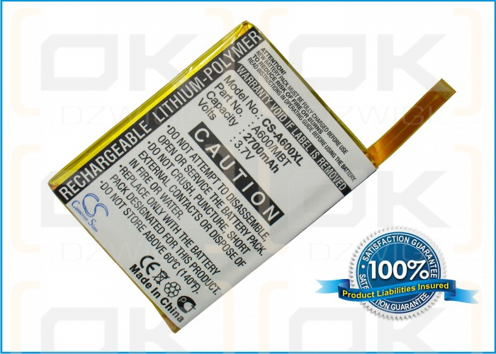 Bateria zamienna do Asus Mypal A600u / A600/MBT 2700 mAh Li-Polymer 3.7 V (Cameron Sino)
