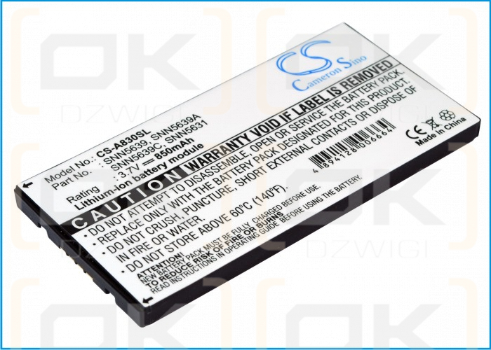 Bateria zamienna do Motorola A925 / SNN5639 850 mAh Li-ion 3.7 V (Cameron Sino)