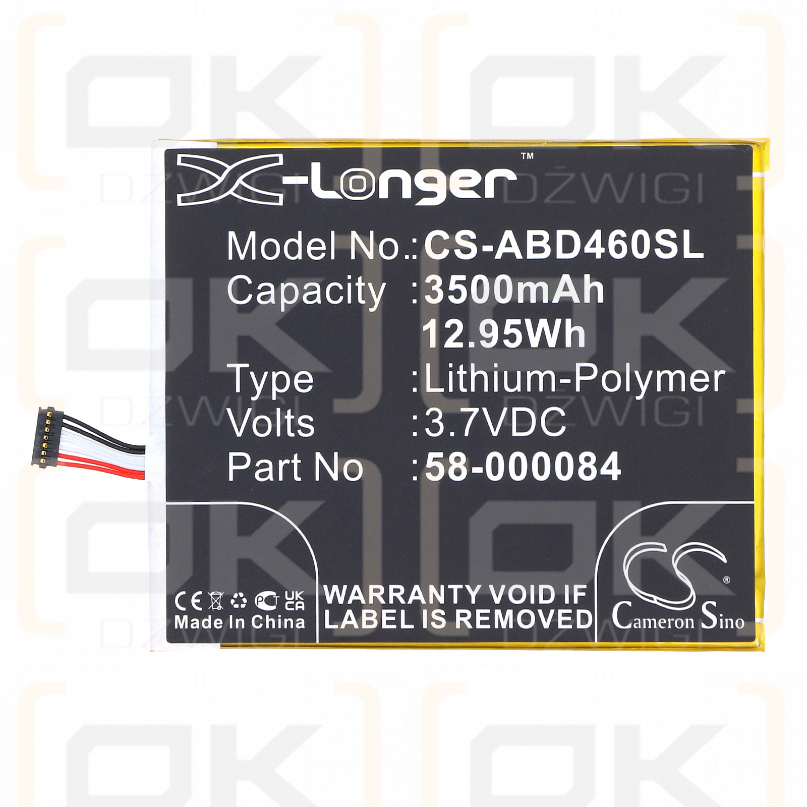 Amazon B00IKPW0UA / MC-347993 3500 мАч литий-полимерный 3,7 В (Cameron Sino)