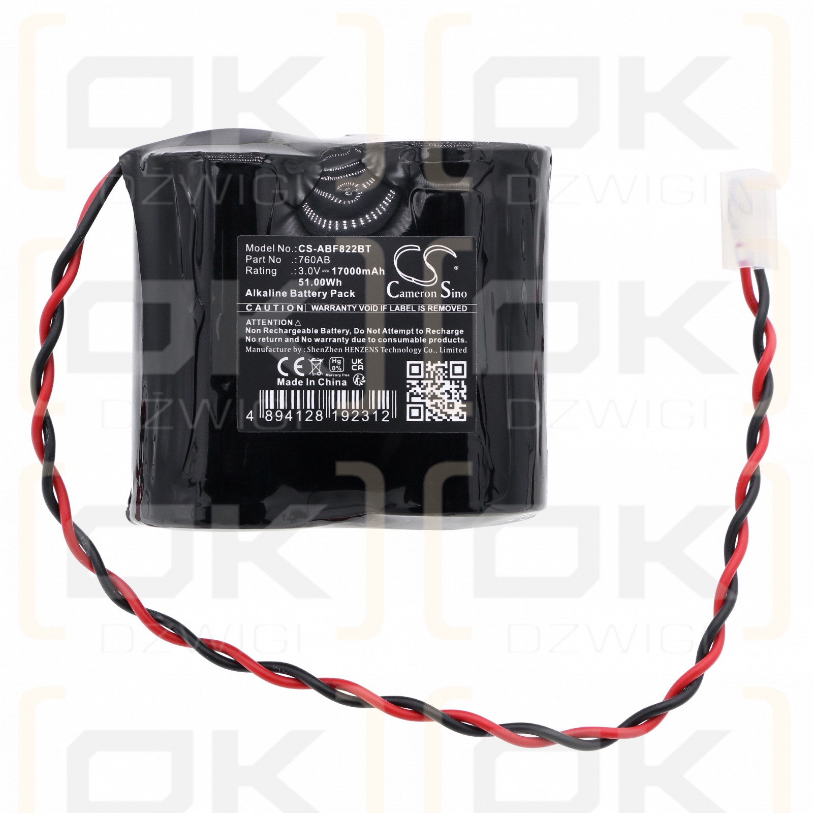 ABUS/760AB 17000mAh Alcalino 3.0V (Cameron Sino)