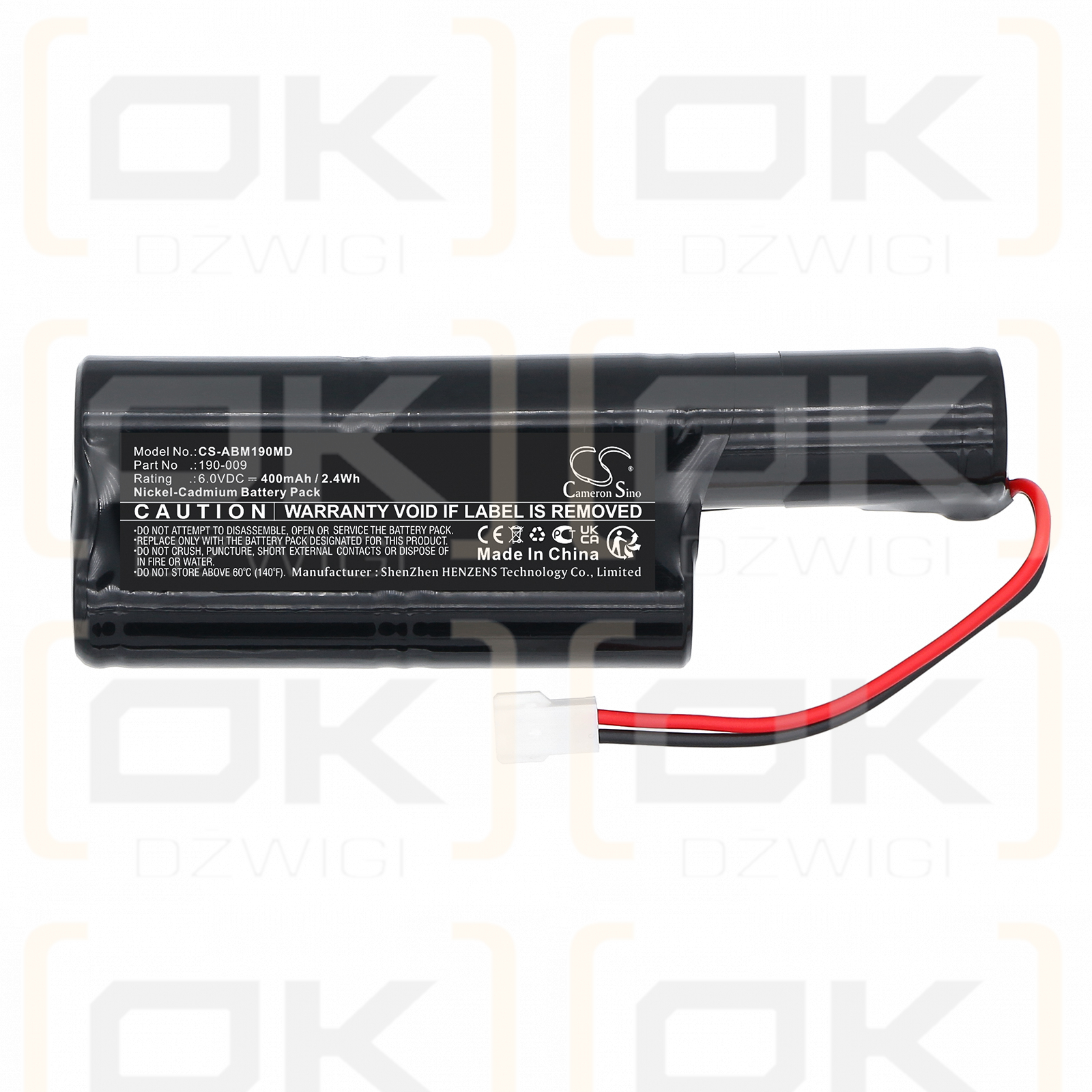 Alcon Laboratories Renaissance / 190-009 400 mAh Ni-CD 6 V (Cameron Sino)