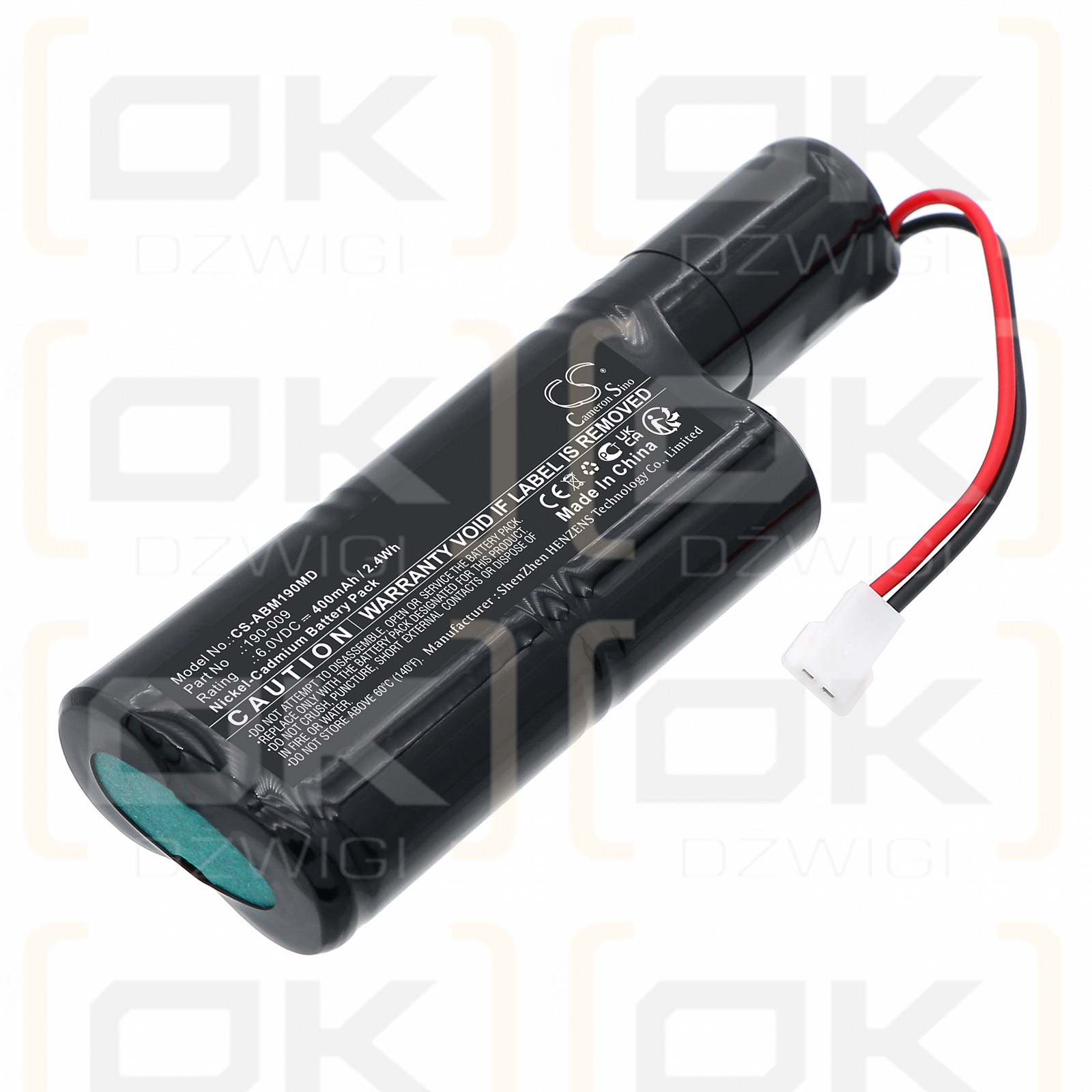 Alcon Laboratories Renaissance / 190-009 400 mAh Ni-CD 6 V (Cameron Sino)