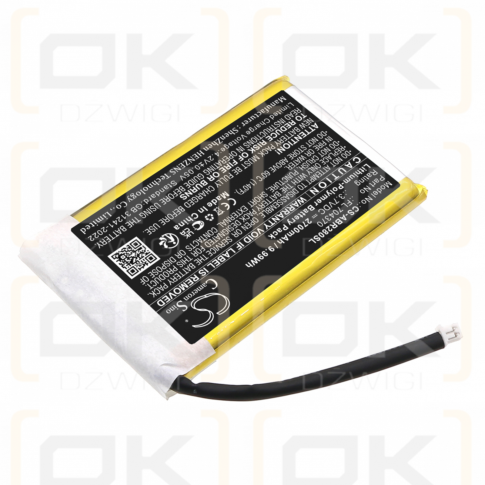Anbernic Pocket RG28XX / FL 704370 3100mAh Li-Polymer 3.8V (Cameron Sino)