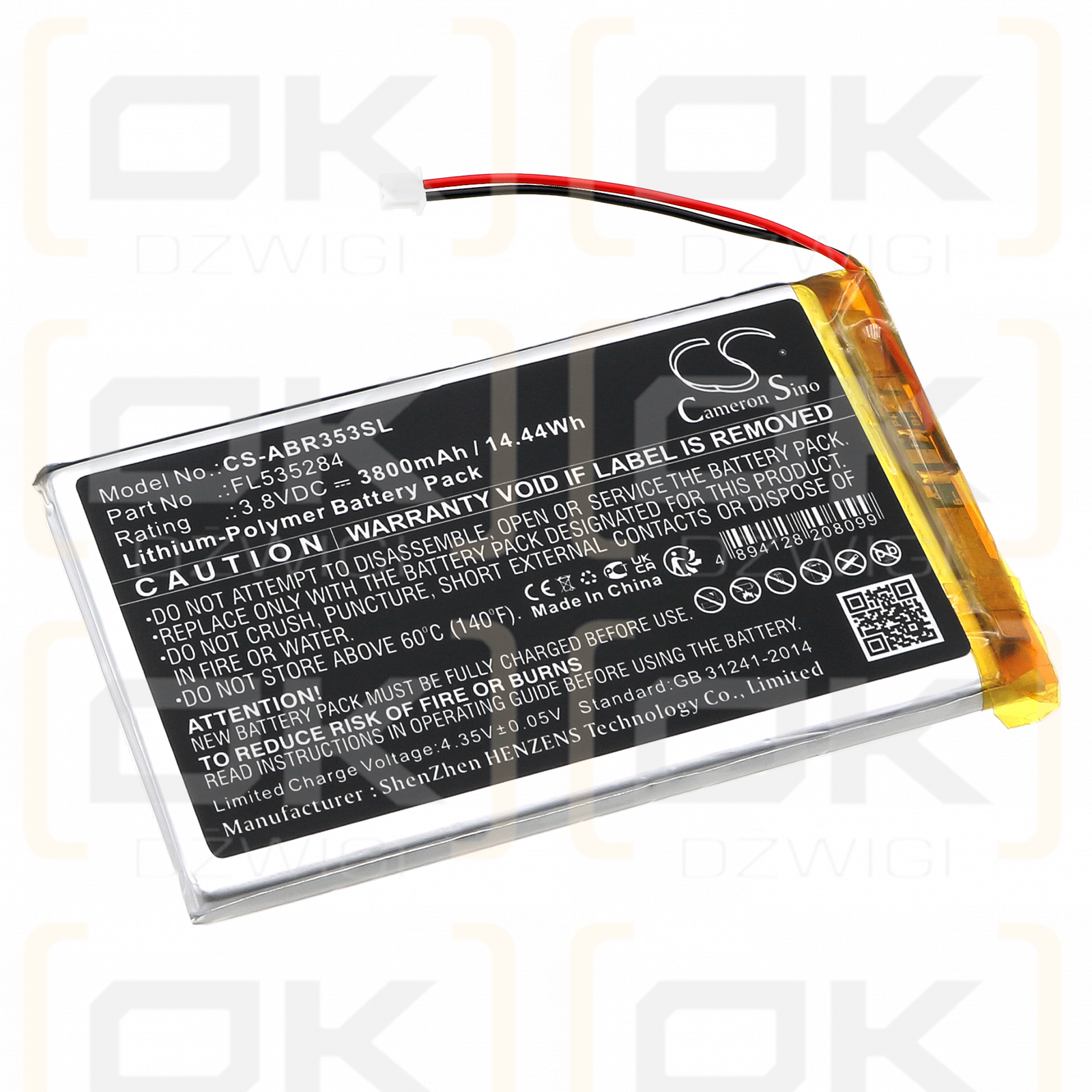 Anbernic RG353P Retro / FL535284 3800 mAh Li-Polymer 3,8 V (Cameron Sino)