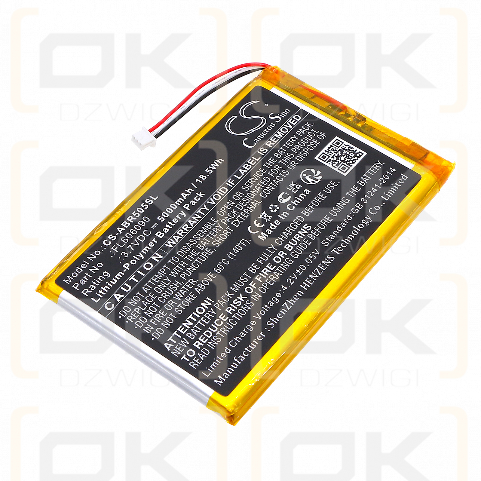 Anbernic RG505 / FL606090 5000mAh Li-Polymer 3.7V (Cameron Sino)