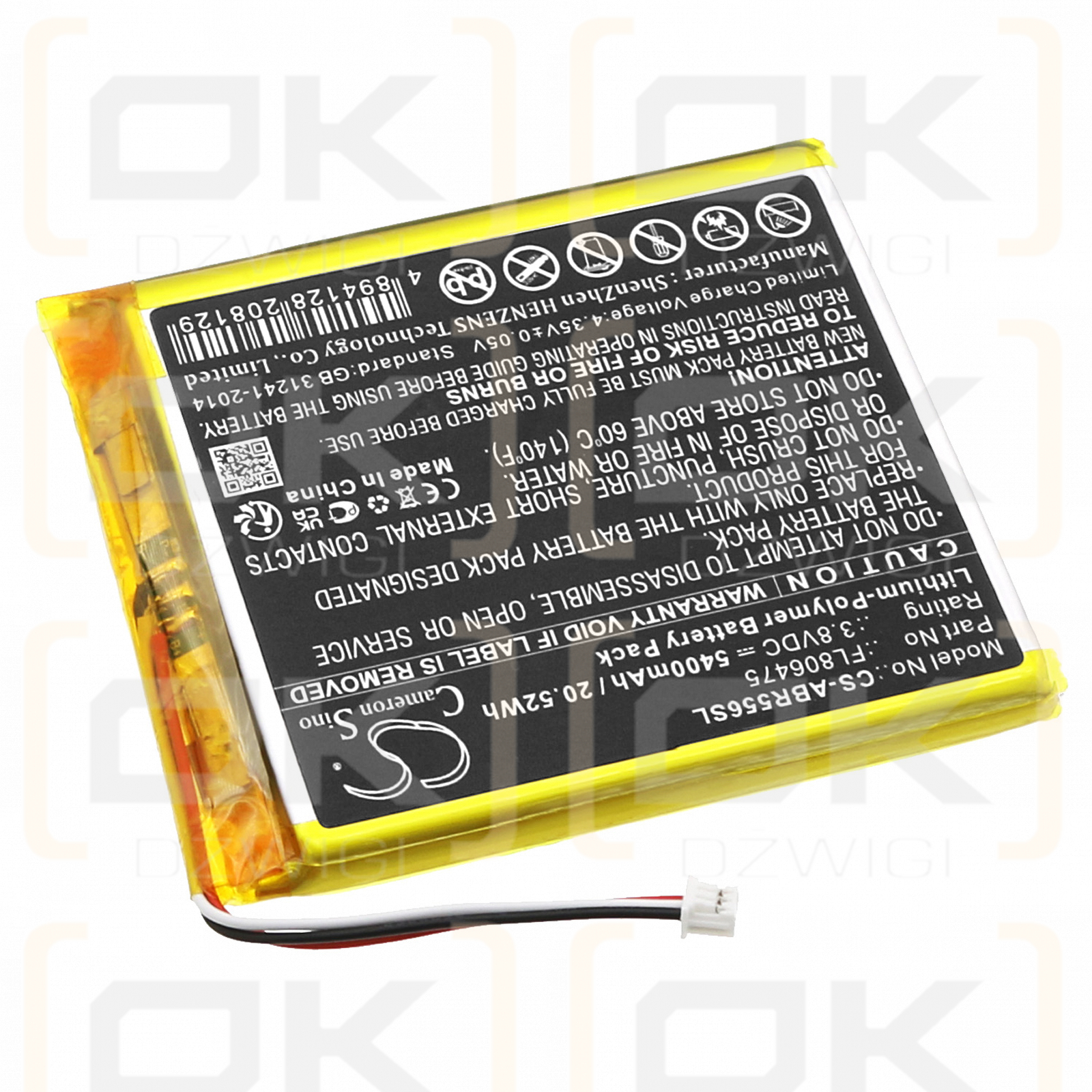 Anbernic RG556 / FL806475 5400 mAh Li-Polymer 3,8 V (Cameron Sino)