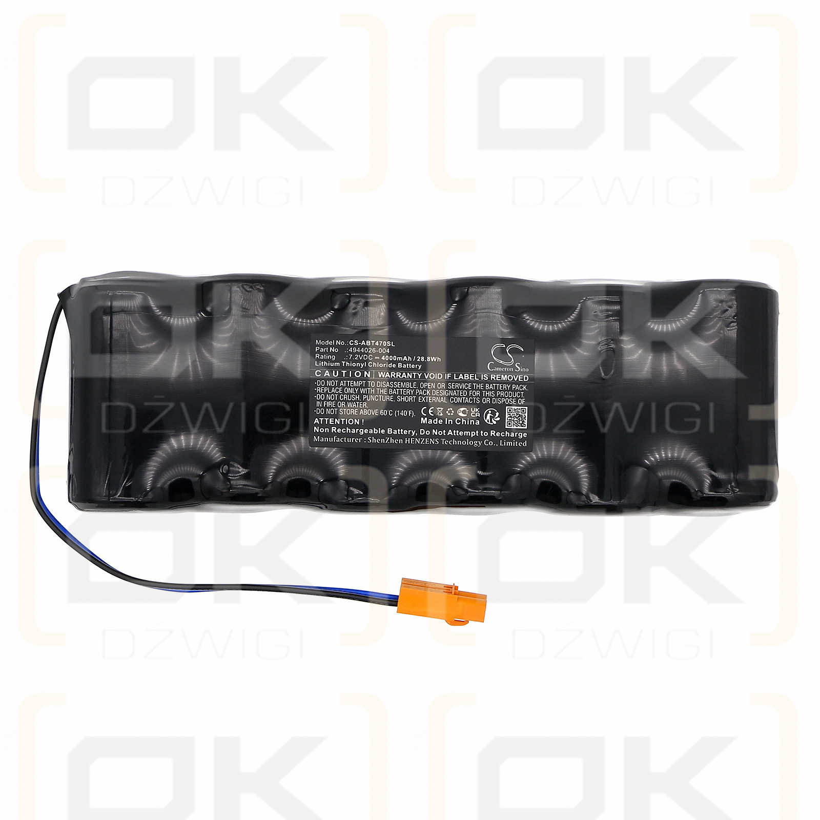 ABB 87639 / 4944026-004 4000mAh Li-SOCl2 7.2V (Cameron Sino)