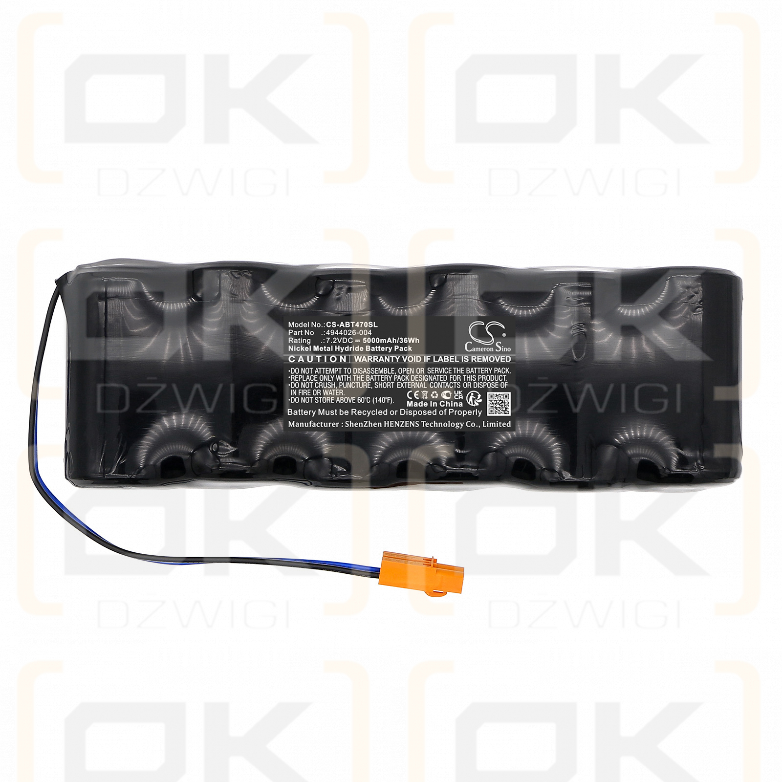Batería de repuesto para ABB 418446884 / 4944026-004 5000 mAh Ni-MH 7.2 V (Cameron Sino)