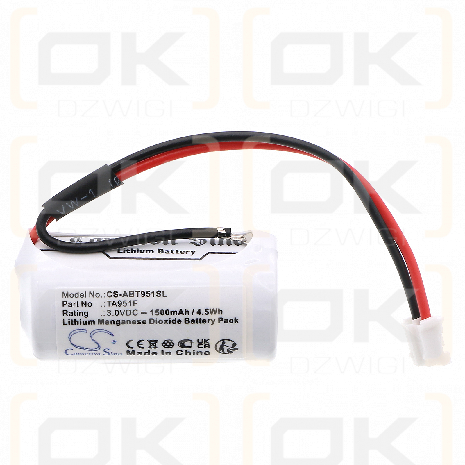 ABB TA951F 1500mAh Li-MnO2 3.0V (Cameron Sino)