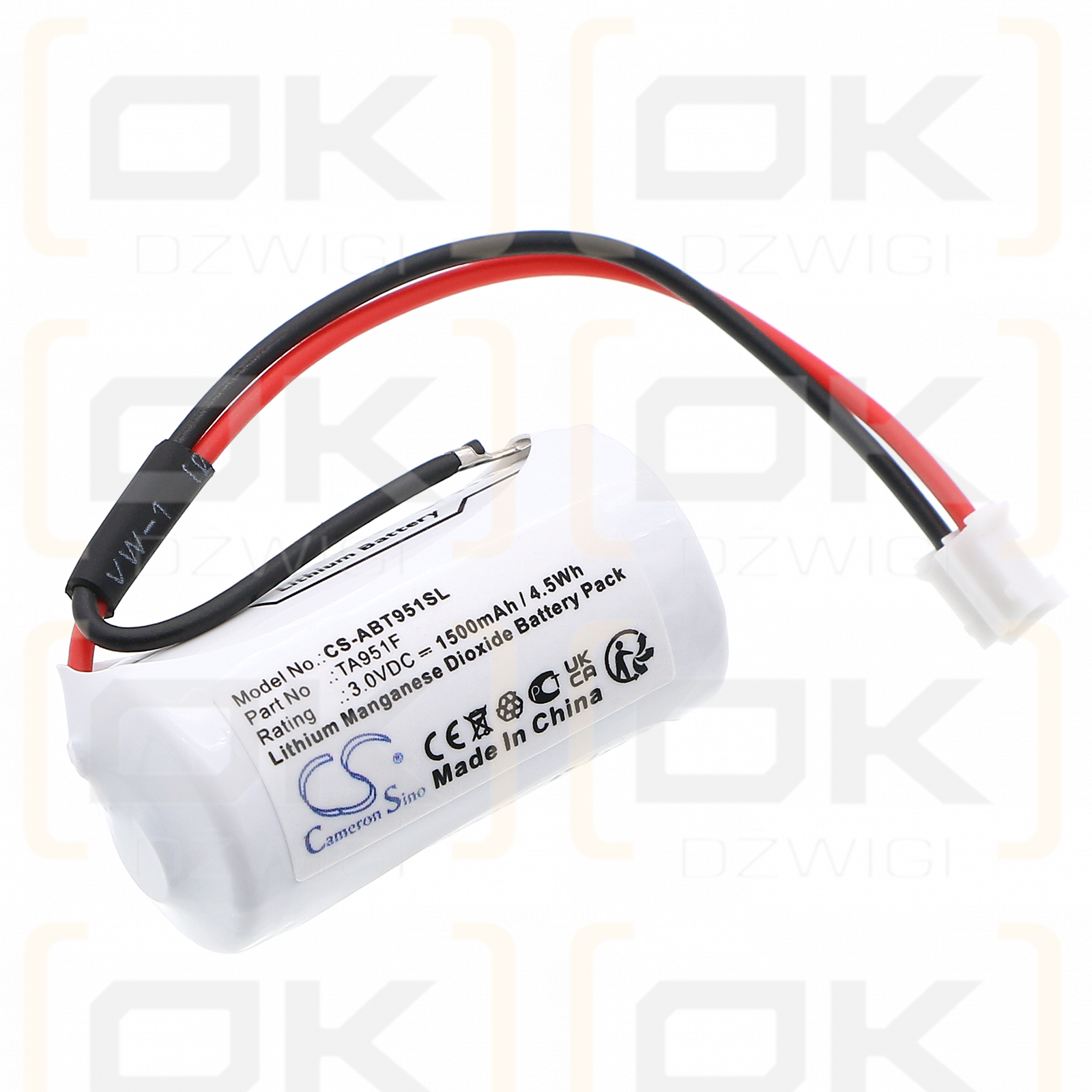 ABB TA951F 1500mAh Li-MnO2 3.0V (Cameron Sino)