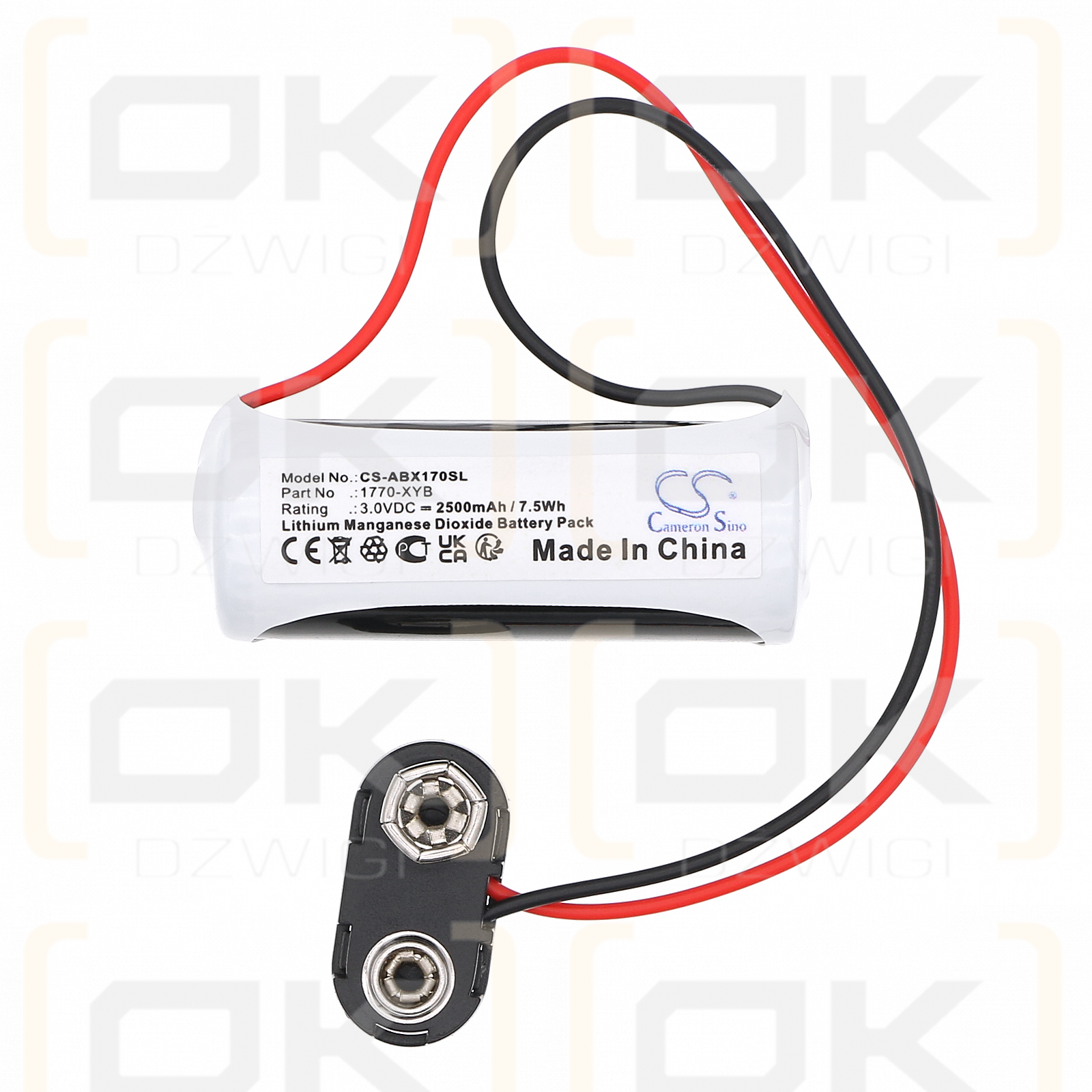Allen Bradley PLC-5/60 / 1770-XYB 2500mAh Li-MnO2 3.0V (Cameron Sino)
