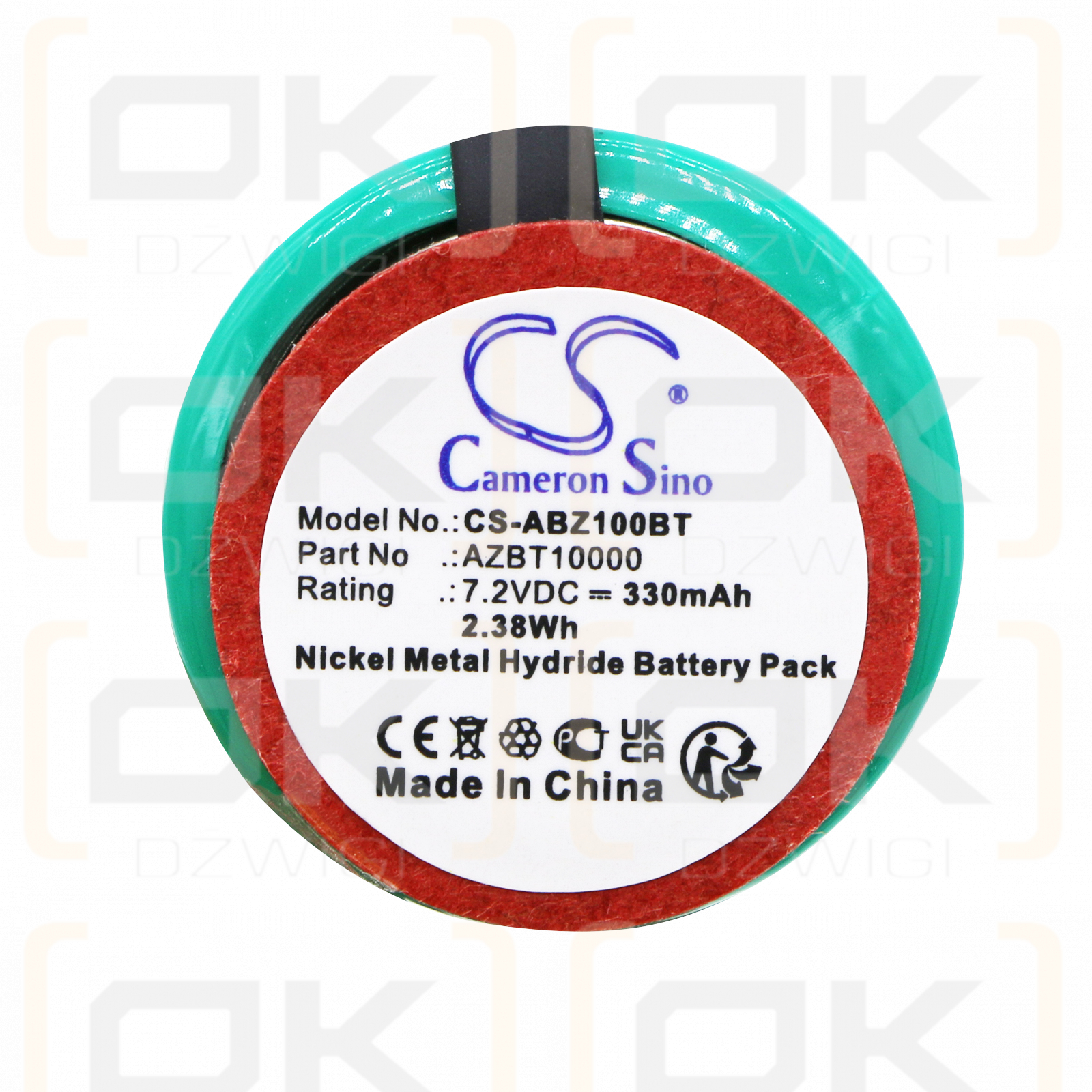 Abus AZSG10011 / AZBT10000 330mAh Ni-MH 7.2V (Cameron Sino)