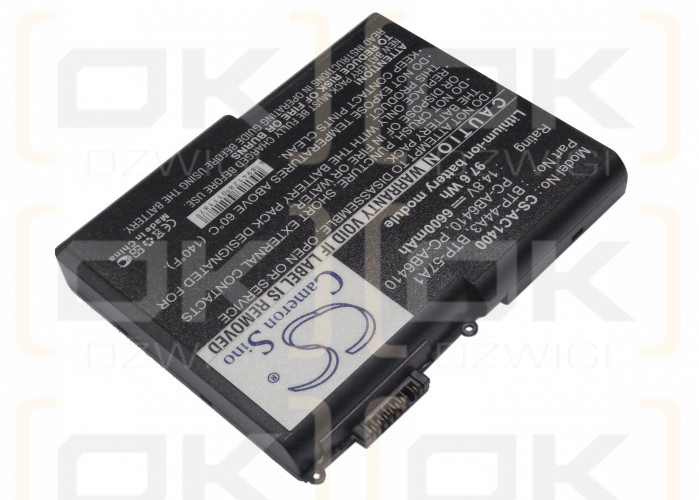 Сменный аккумулятор для Acer Aspire 1606 / BTP-44A3 6600 мАч Li-ion 14,8 В (Cameron Sino)