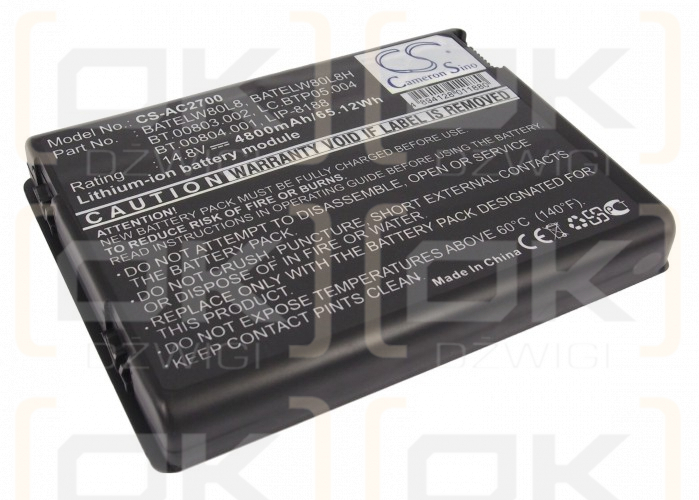 Acer Aspire 1670 / BATELW80L8 4800 mAh Li-ion 14,8 V (Cameron Sino)