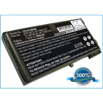 Acer TravelMate 380LCi / BTP-50T3 1800 mAh Li-ion 14.8 V (Cameron Sino)