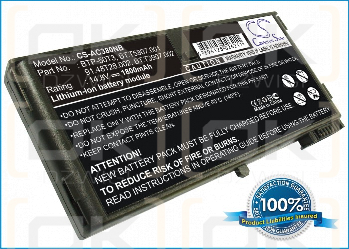 Acer TravelMate 380LCi / BTP-50T3 1800 mAh Li-ion 14,8 V (Cameron Sino)
