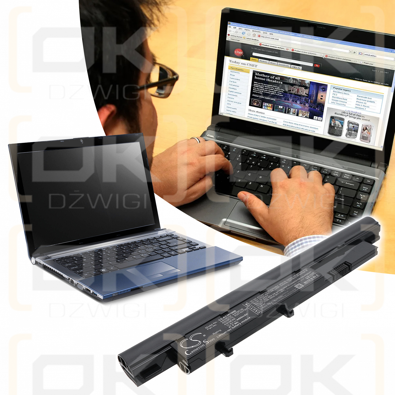 Acer TravelMate 8571G-734G32Mn / AS09D34 4400 мАч литий-ионный 10,8 В (Cameron Sino)