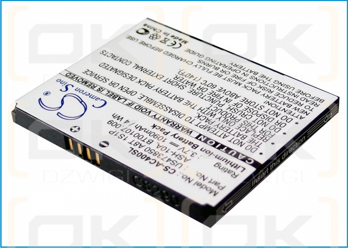 Acer neoTouch P400 / US473850 A8T 1S1P 1090 mAh Li-ion 3.7 V (Cameron Sino)