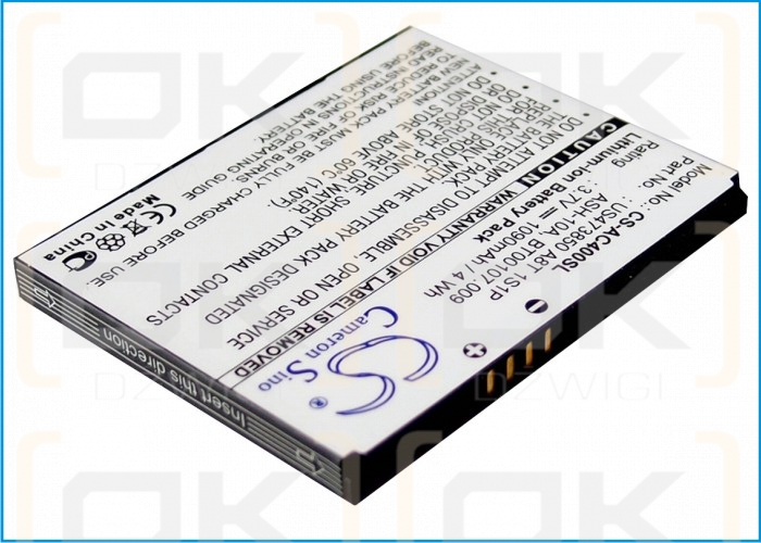 Acer neoTouch P400 / US473850 A8T 1S1P 1090 mAh Li-ion 3.7 V (Cameron Sino)