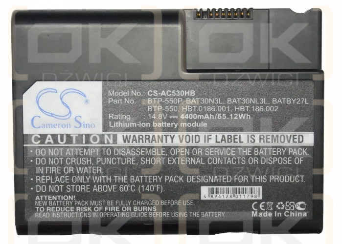 Acer TravelMate 272 / BAT30N3L 4400 mAh Li-Ion 14,8 V (Cameron Sino)