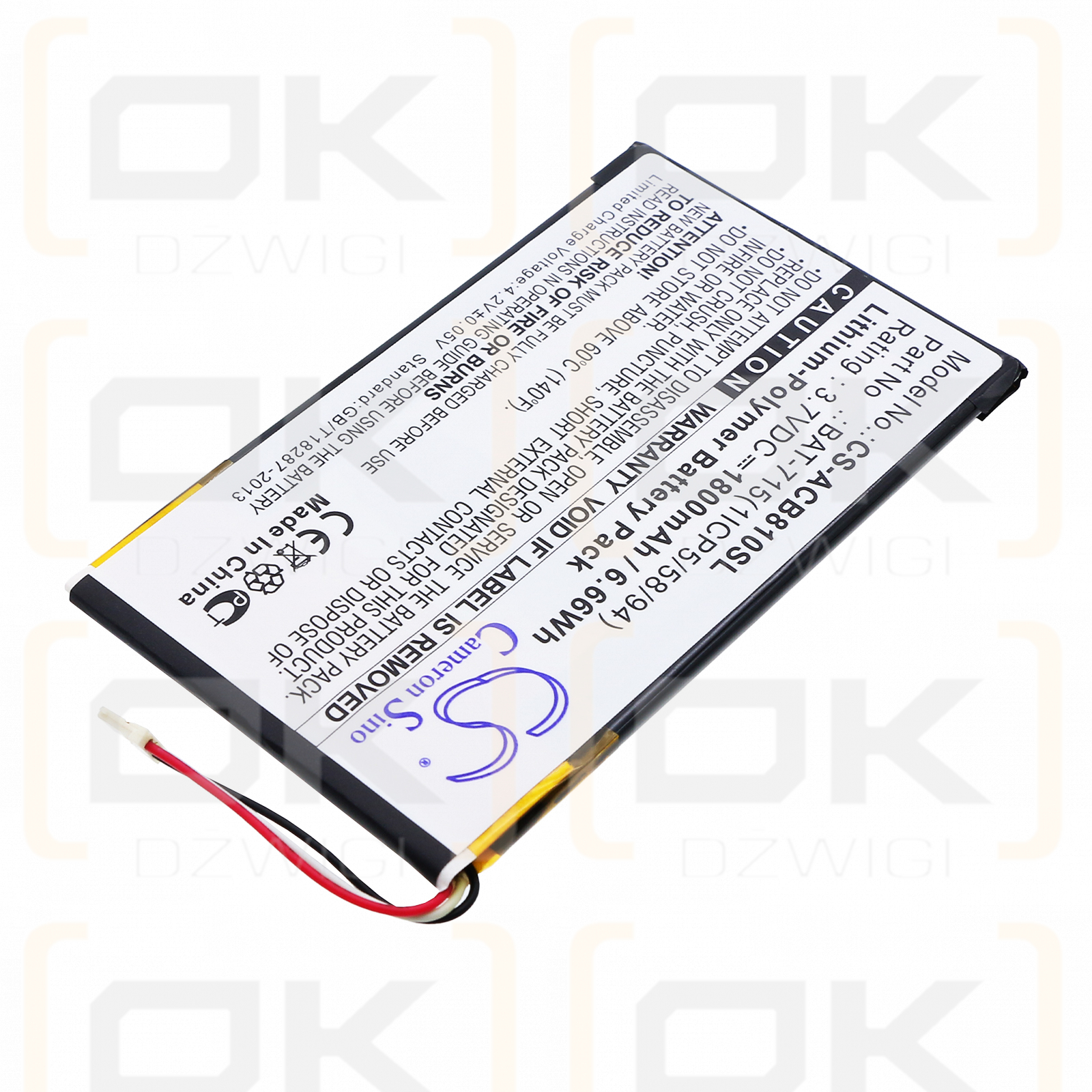 Acer Iconia B1-A71-83174G00nk / BAT-715(1ICP5/58/94) 1800 mAh Li-Polymer 3.7 V (Cameron Sino)