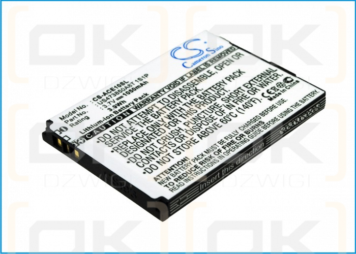 Acer L1 / US473850A8T 1S1P 1050mAh Li-ion 3.7V (Cameron Sino)