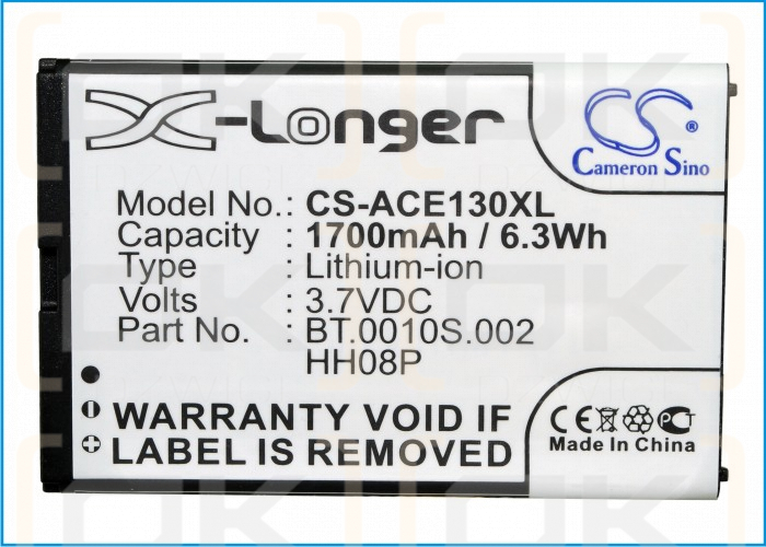 Acer E130 / HH08P 1700mAh Li-ion 3.7V (Cameron Sino)