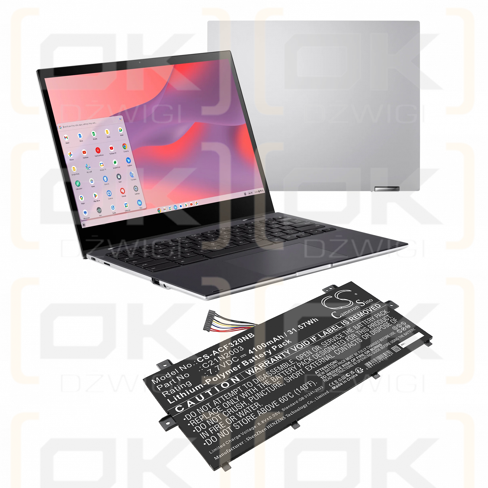 Asus Chromebook Flip CM3200 / 0B200-03800100 4100 мАч литий-полимерный 7,7 В (Cameron Sino)