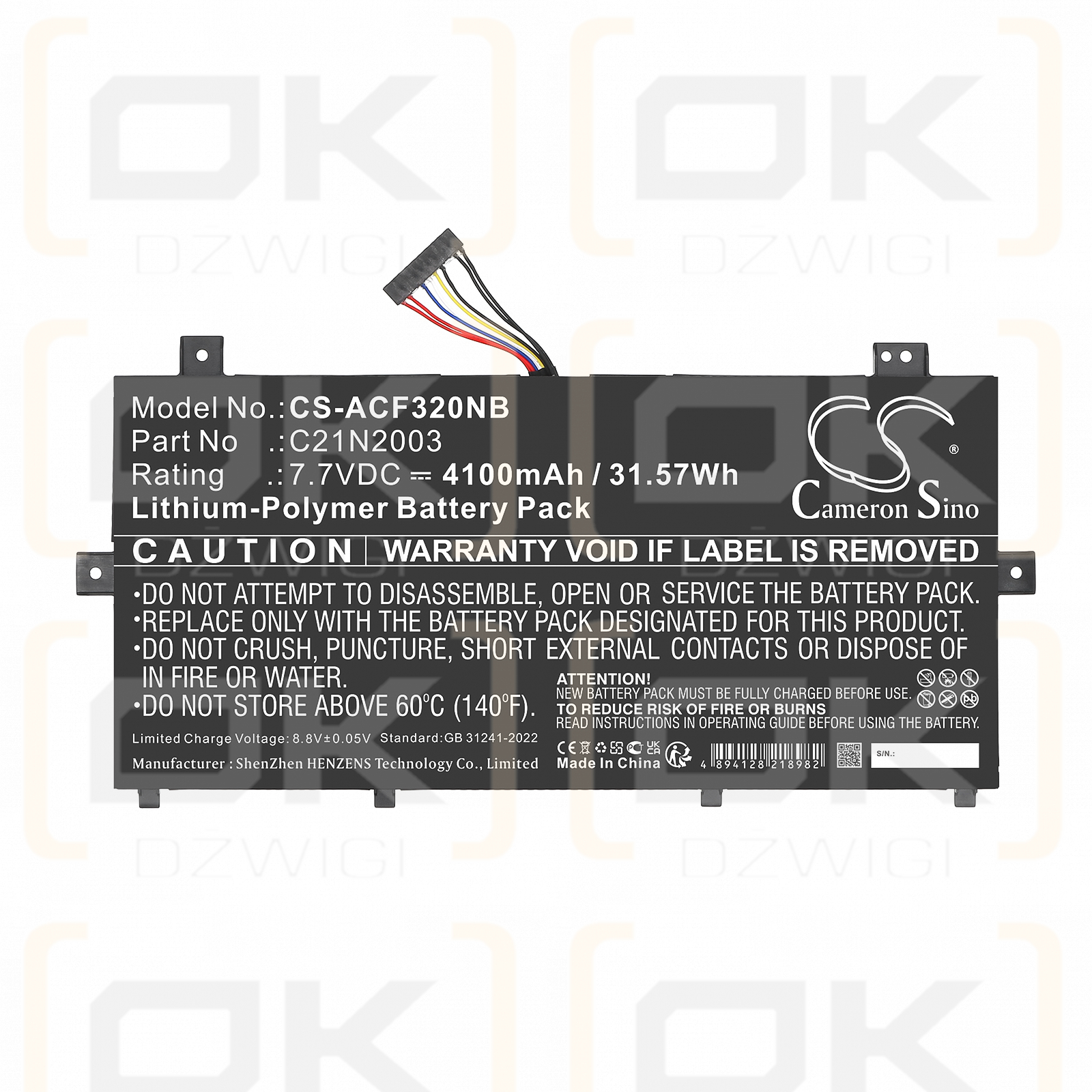 Asus Chromebook Flip CM3200 / 0B200-03800100 4100 мАч литий-полимерный 7,7 В (Cameron Sino)