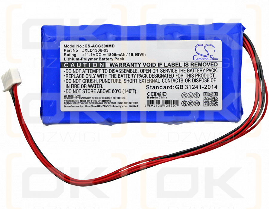 Aricon SE-3B / XLD1306-03 1800 mAh Li-Polymer 11,1 V (Cameron Sino)